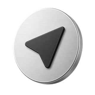3D send arrow icon, decorative element on the contact us page